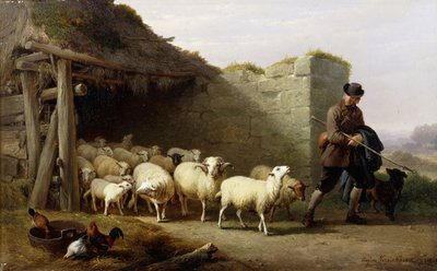 راعي وقطيع ، 1862 بواسطة يوجين جوزيف فيربويكوفن