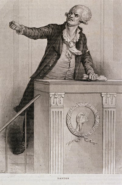 صورة لجورج جاك دانتون (1759-94) (نقش) بواسطة يوجين جوزيف فيولات