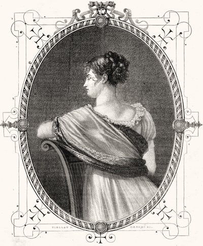 صورة مدام ريكامير (1777-1849) التي نقشها أنطوان أوغست إرنست هيبرت (1817-1908) بواسطة يوجين جوزيف فيولات