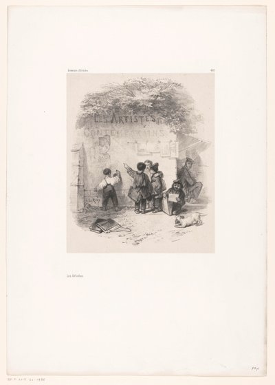 أطفال أمام جدار Les Artistes (العنوان على الكائن) Souvenirs d