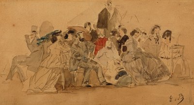 بعد الظهر على الشاطئ ، c.1865 بواسطة يوجين لويس بودين