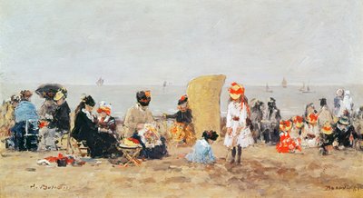 مشهد الشاطئ ، تروفيل ، 1881 بواسطة يوجين لويس بودين