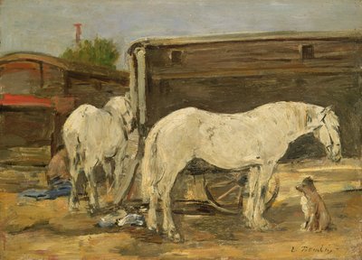 الخيول الغجرية ، 1885-90 بواسطة Eugene Louis Boudin