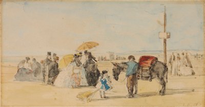 على الشاطئ ، 1866 بواسطة يوجين لويس بودين
