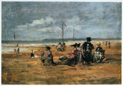 على الشاطئ ، 1880 بواسطة يوجين لويس بودين