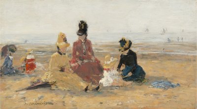 على الشاطئ ، تروفيل ، 1887. بواسطة يوجين لويس بودين