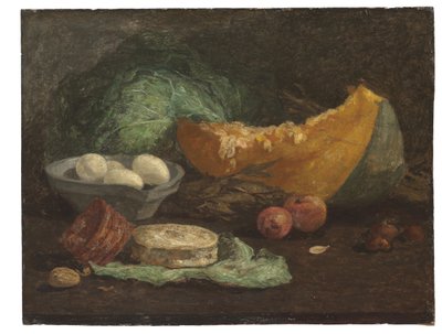 الحياة الساكنة مع البيض واليقطين ، ج 1853-56 بواسطة يوجين لويس بودين