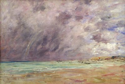 سماء عاصفة فوق مصب نهر لوهافر ، c.1892-96 بواسطة يوجين لويس بودين
