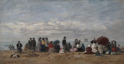 الشاطئ في تروفيل 1871 بواسطة يوجين لويس بودين