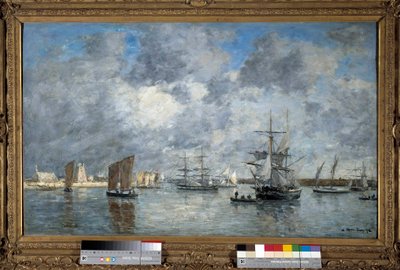 لوحة ميناء كارناريت بواسطة يوجين لويس بودين (1824-1898). 1872. خافت. 0.55 × 0.89 م. باريس ، متحف أورسيه بواسطة يوجين لويس بودين