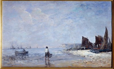 لوحة الصياد بواسطة يوجين لويس بودين (1824-1898) شمس القرن التاسع عشر. 0،35x0،57 م روان ، متحف الفنون الجميلة بواسطة يوجين لويس بودين