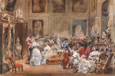 سهرة بقلم دوق أورليانز 1810-1842 في بافيلون دي مارسان. بواسطة يوجين لويس لامي