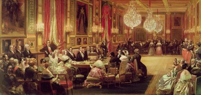حفل موسيقي في Galerie des Guise في Chateau d&39;Eu ، 4 سبتمبر 1843 ، 1844 بواسطة يوجين لويس لامي
