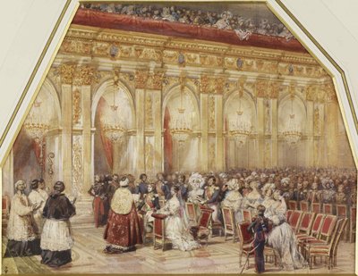 زواج الأمير فرديناند فيليب دورليانز ودوقة هيلين مكلنبورغ شفيرين ، 1837. بواسطة يوجين لويس لامي