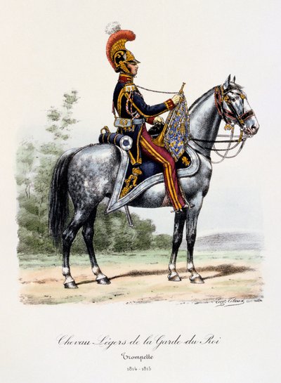 خيول الملك الحرس الخفيفة ، عازف البوق ، 1814-15 بواسطة يوجين تايتوكس