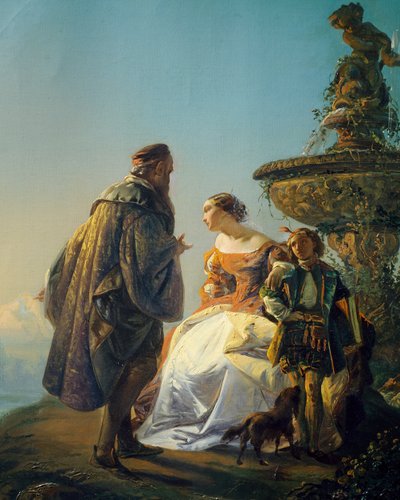 صورة تيتيان وإيرين دا سبيلمبيرغو ، بواسطة أوجينيو موريتي لاريس (1822-1874) بواسطة أوجينيو موريتي لاريس