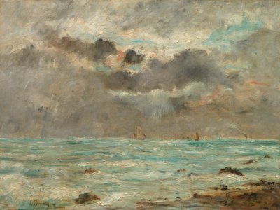 يوجين بودين / "الساحل في تروفيل"، حوالي 1865-1900 بواسطة يوجين بودين