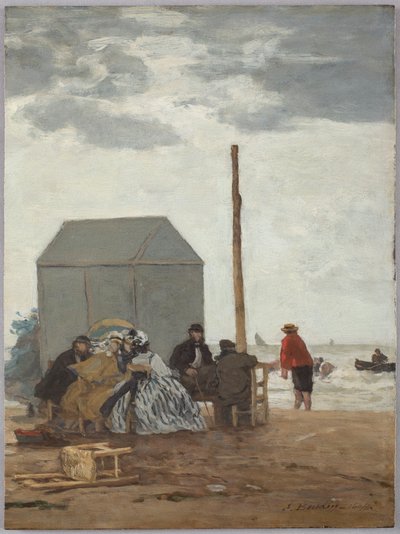 الشاطئ في دوفيل بواسطة Eugène Boudin