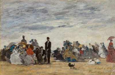 الشاطئ في تروفيل بواسطة يوجين لويس بودين