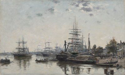 منظر لبوردو ، من Quai des Chartrons بواسطة Eugène Boudin