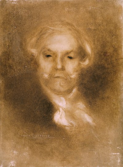صورة لإدموند دي جونكورت (1822-1896) من جيرميني لاكرتيو بقلم إدموند وجولز (1830-1870) نشرت عام 1890 (محفور ، مرحاض على الرق) بواسطة يوجين كاريير