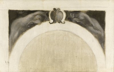 رسم تخطيطي لصالون العلوم في فندق فيل دي فيل دي باريس: علم النبات - الطب، حوالي عام 1889 (قلم رصاص، زيت على قماش) بواسطة يوجين كاريير