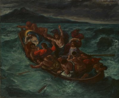 المسيح نائم خلال العاصفة ، كاليفورنيا. 1853. بواسطة فرديناند فيكتور يوجين ديلاكروا