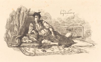 يهودية من الجزائر العاصمة جيف دالجار وشارع بالجزائر العاصمة ، 1838. بواسطة يوجين ديلاكروا