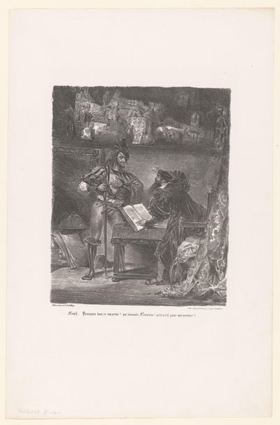 Mephisto verschijnt aan Faust ميف: لماذا كل هذا العناء؟ (...) (العنوان على الكائن) فاوست (عنوان المسلسل) فاوست ، مأساة بقلم إم دي جوته (عنوان المسلسل) بواسطة تشارلز إتيان بيير موت