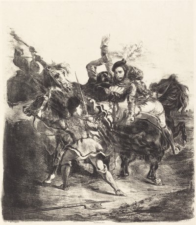 هاجمت قوات جويتز فايسلنغن فايزلنغن من قبل سكان جويتز عام 1836. بواسطة يوجين ديلاكروا