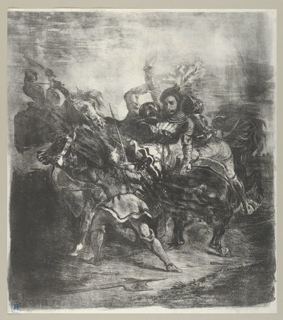 هاجم Weislingen من قبل Goetz's Men ، 1836-43. ، 1836-43. بواسطة يوجين ديلاكروا