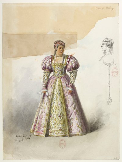 Btv1b8455858104 62 - سانت ساين - هنري الثامن - موديلات أزياء - لاكوست - 62. آن بولين مع كوليت بواسطة يوجين لاكوست