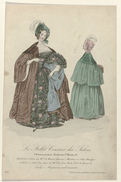 Le Follet Courrier des Salons ، مجلة ومتحف ليدي ، 1835-1836 ، رقم 474: حافة مخملية صغيرة (...] بواسطة دوبس وبيج