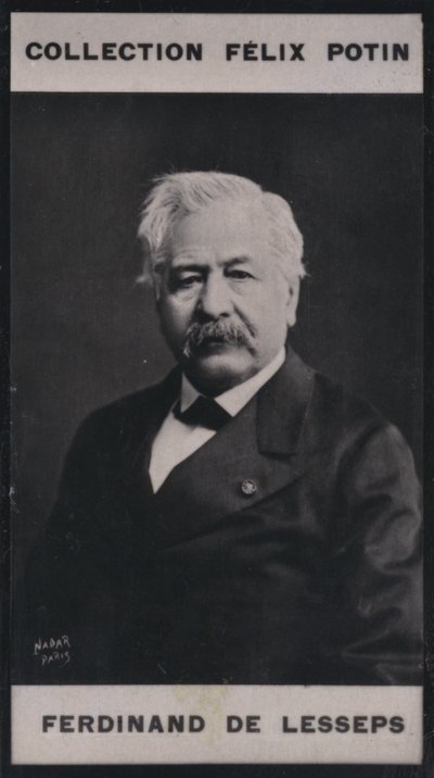 Ferdinand-Marie de Lesseps (1805-1894) (b/w photo) بواسطة المصور الأوروبي