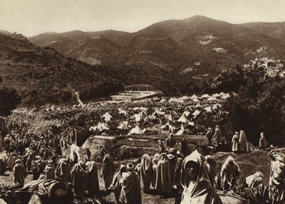 مولاي إدريس ، مخيم الحجاج (b / w photo) بواسطة المصور الأوروبي