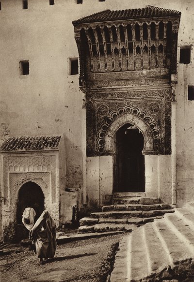 سلا ، الرباط ، بوابة المدرسة (b / w photo) بواسطة المصور الأوروبي
