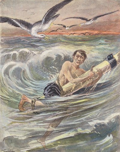 بحار غارق (طباعة حجرية ملونة) بواسطة المدرسة الأوروبية