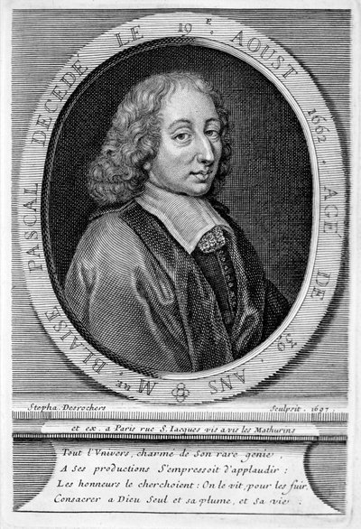 Blaise Pascal, French mathematician and physicist (engraving) بواسطة المدرسة الأوروبية