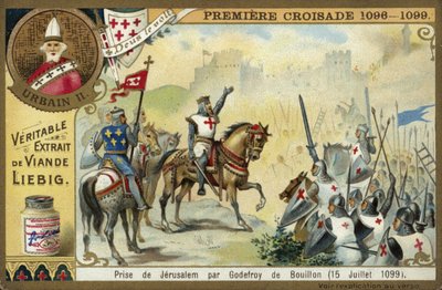 الاستيلاء على القدس من قبل Godfrey of Bouillon ، الحملة الصليبية الأولى ، 15 يوليو 1099 بواسطة المدرسة الأوروبية