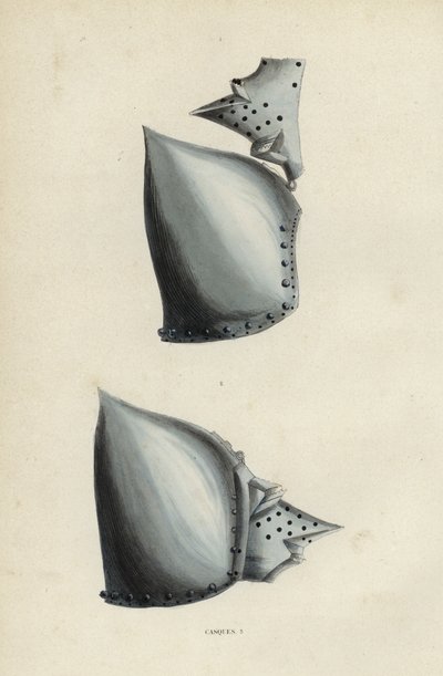 Casques (نقش ملون) بواسطة المدرسة الأوروبية