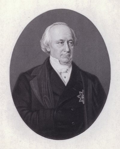Christian Karl Josias von Bunsen, German diplomat and scholar (engraving) بواسطة المدرسة الأوروبية