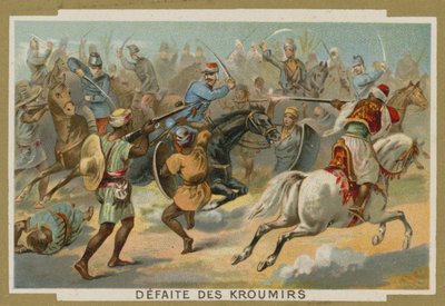 هزيمة Kroumirs من قبل الفرنسيين ، تونس ، 1881 بواسطة المدرسة الأوروبية