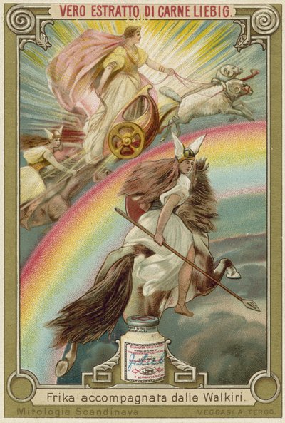 Frigg يرافقه Valkyries بواسطة المدرسة الأوروبية