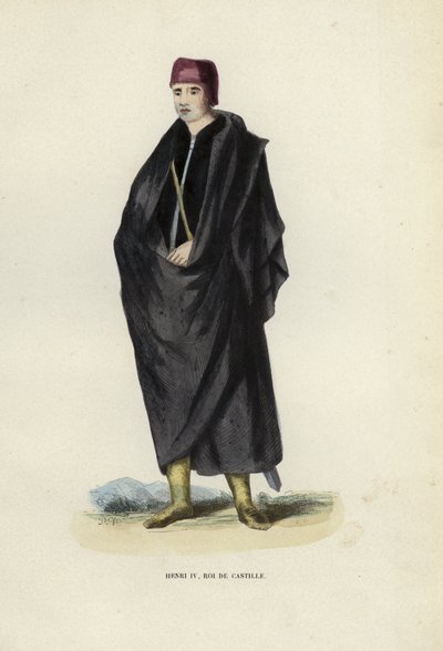 Henri IV, Roi De Castille (coloured engraving) بواسطة المدرسة الأوروبية