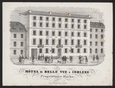فندق De Belle Vue ، كوبلنز (نقش) بواسطة المدرسة الأوروبية