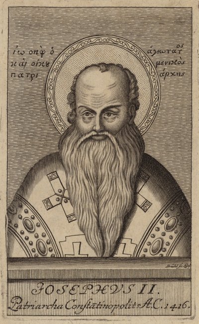 Joseph II, Patriarch of Constantinople (engraving) بواسطة المدرسة الأوروبية