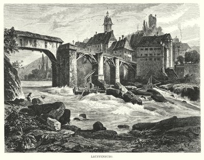 Lauffenburg (engraving) بواسطة المدرسة الأوروبية