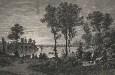 Le Lac De Gravelle, Dans Le Bois De Vincennes (engraving) بواسطة المدرسة الأوروبية