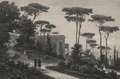 Le Monte-Pincio A Rome (نقش) بواسطة المدرسة الأوروبية