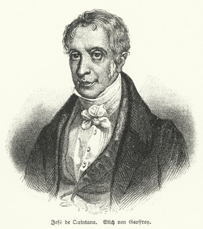 Manuel Jose Quintana, Spanish poet (litho) بواسطة المدرسة الأوروبية